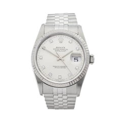 Rolex Datejust Stainless Steel and 18 Karat White Gold Gents 16234