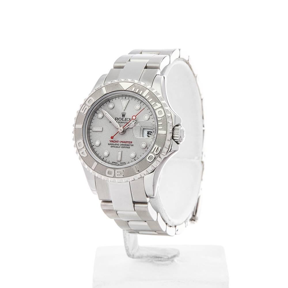 Ref: W4478
Model Number: 169622
Serial Number: Y99****
Condition: 9 - Excellent Condition
Gender: Ladies
Age: 30th April 2005
Case Size: 29mm
Box and Papers: Box and Guarantee
Movement: Automatic
Case: Stainless Steel
Dial: Platinum
Bracelet: