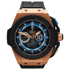 Hublot Rose Gold Ceramic Big Bang King Power Maradona Limited Edition Wristwatch