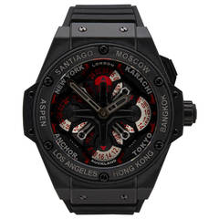 Hublot Black Ceramic Big Bang King Power Unico GMT Wristwatch Ref 771.CI.1170.RX