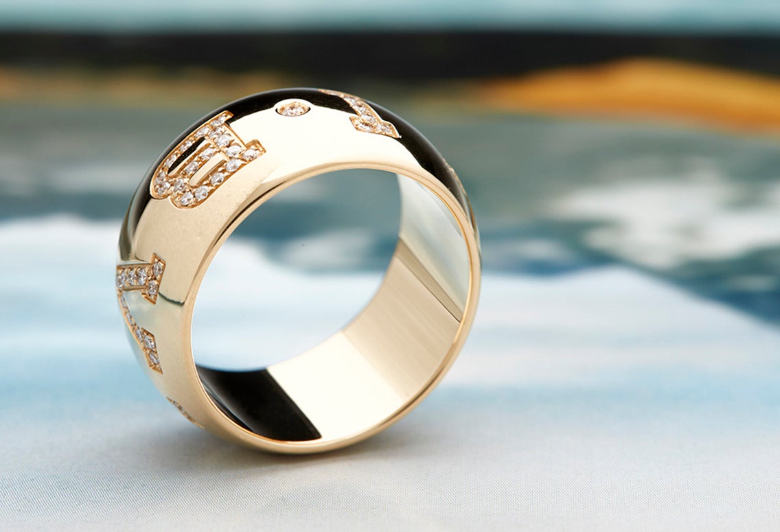 Women's Bvlgari Diamond Gold Monologo Ring