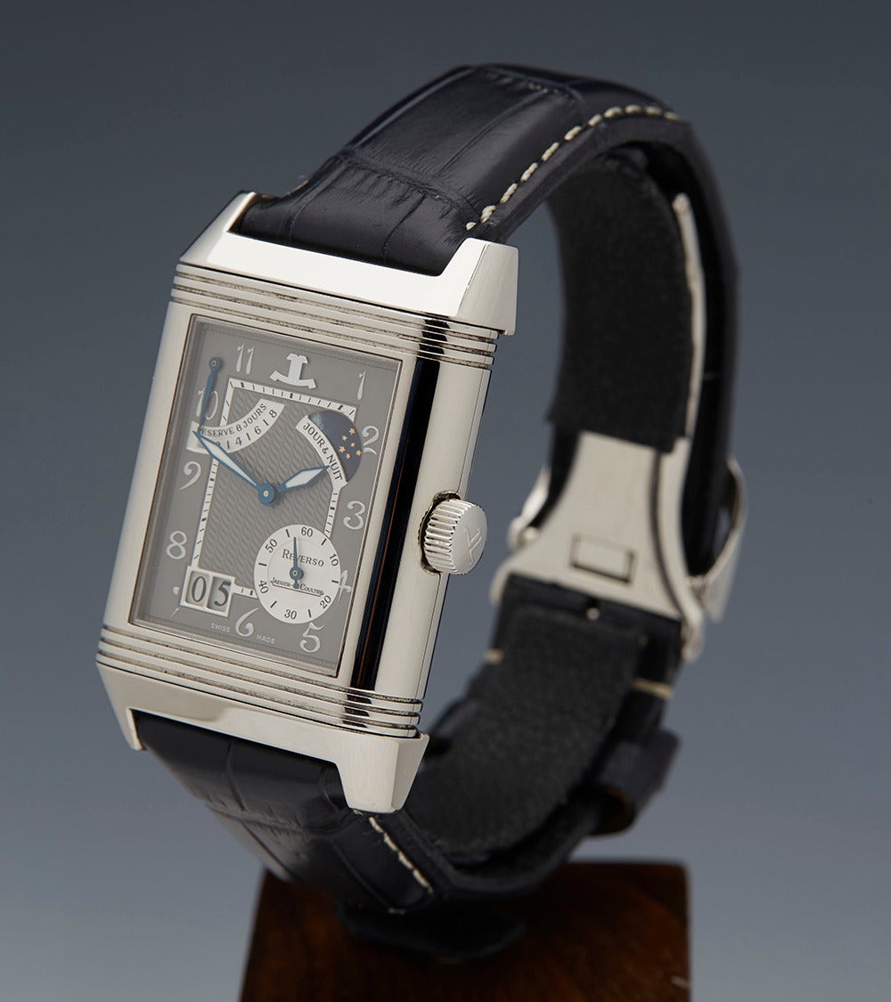 Specifications

Movement: Mechanical Wind
Case: Platinum
Case Diameter: 29mm by 46.5mm
Dial: Silvered/Grey
Bracelet: Black Crocodile Leather
Strap Length: Adjustable 
Strap Width: At Case - 20mm. At Buckle - 18mm
Buckle: Platinum