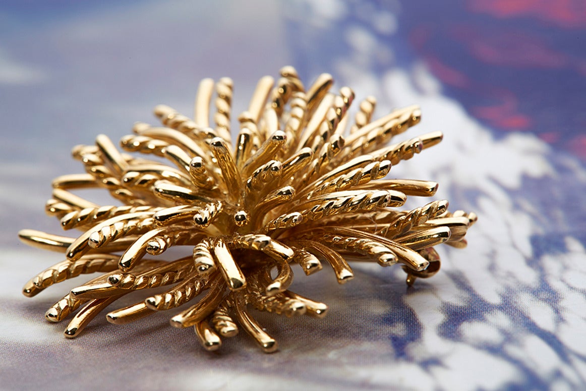 Tiffany & Co. Gold Sea Urchin Brooch/Pendant In Excellent Condition In Bishop's Stortford, Hertfordshire