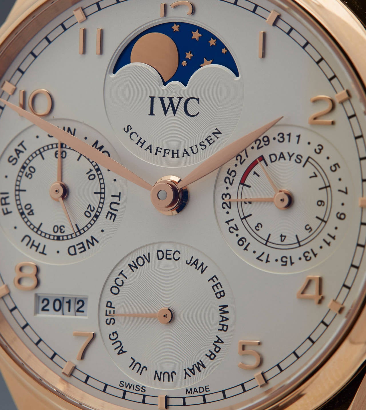 IWC Rose Gold Portuguese Automatic Wristwatch Ref IW502306 In Excellent Condition In Bishop's Stortford, Hertfordshire