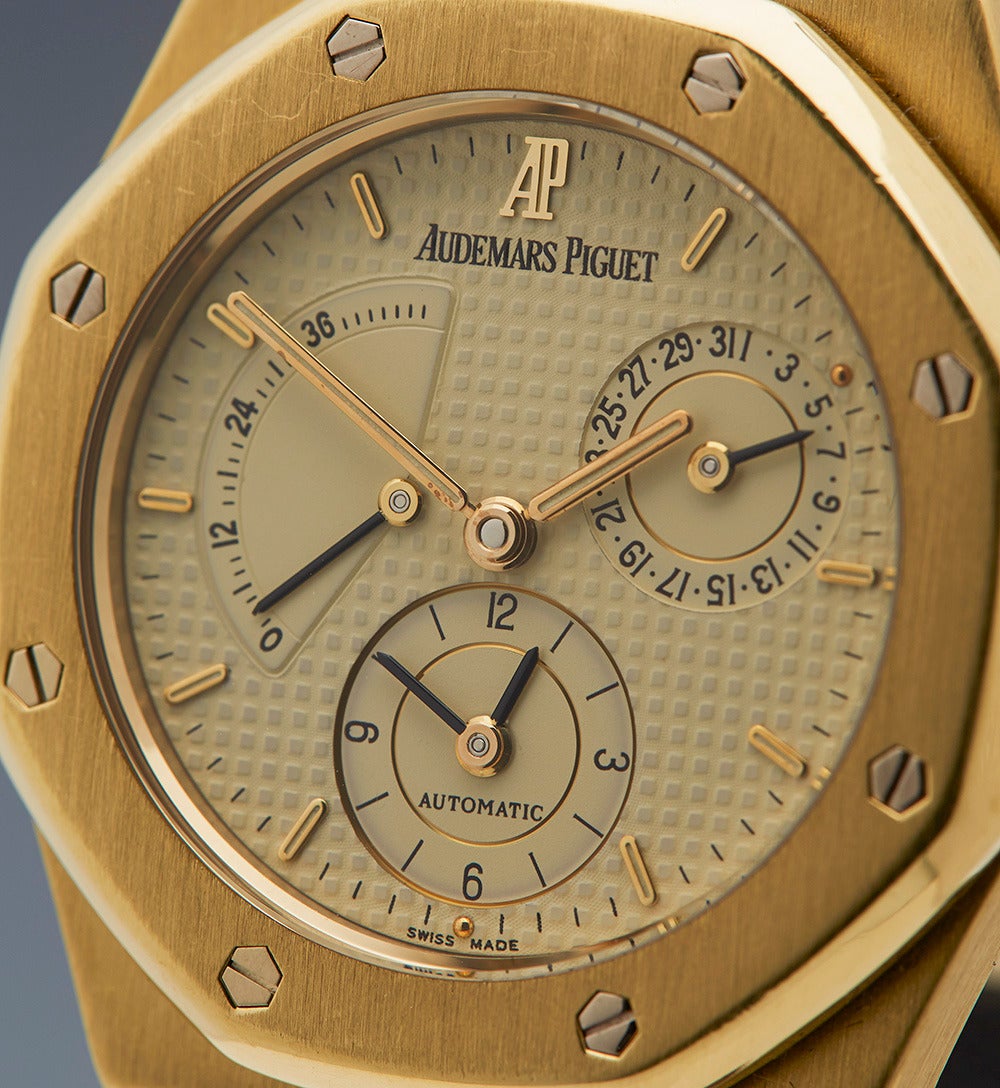 Audemars Piguet Yellow Gold Royal Oak Power Reserve Wristwatch Ref 25730BA In Excellent Condition In Bishop's Stortford, Hertfordshire