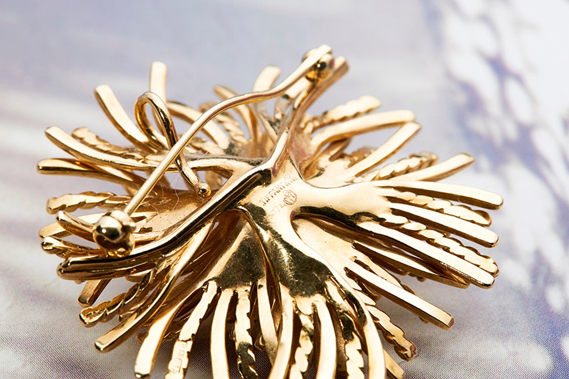 Women's Tiffany & Co. Gold Sea Urchin Brooch/Pendant