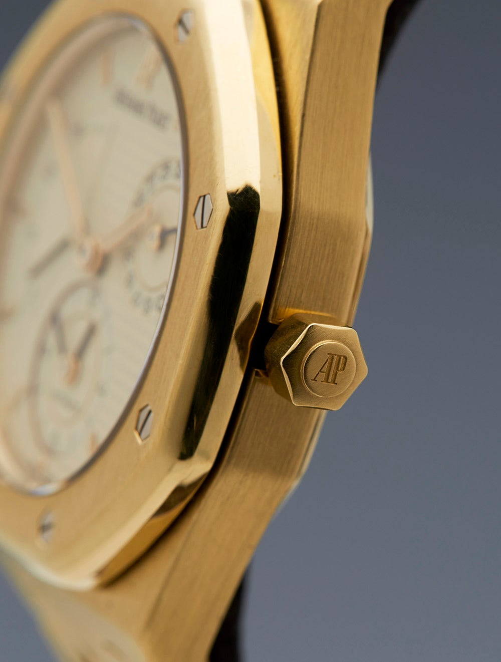 Men's Audemars Piguet Yellow Gold Royal Oak Power Reserve Wristwatch Ref 25730BA