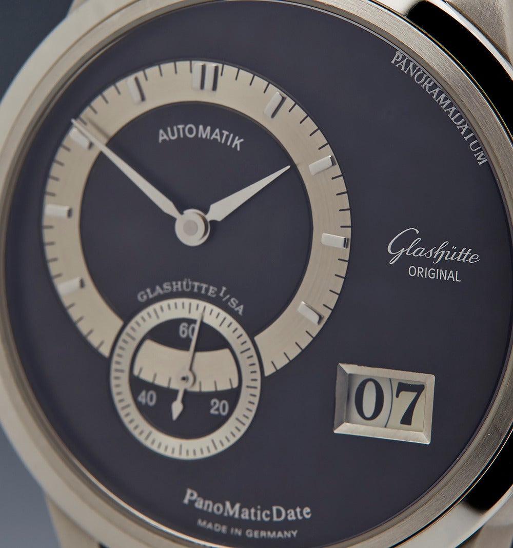 Men's Glashutte Platinum Panomatic Date Limited Edition Wristwatch Ref 9001030304