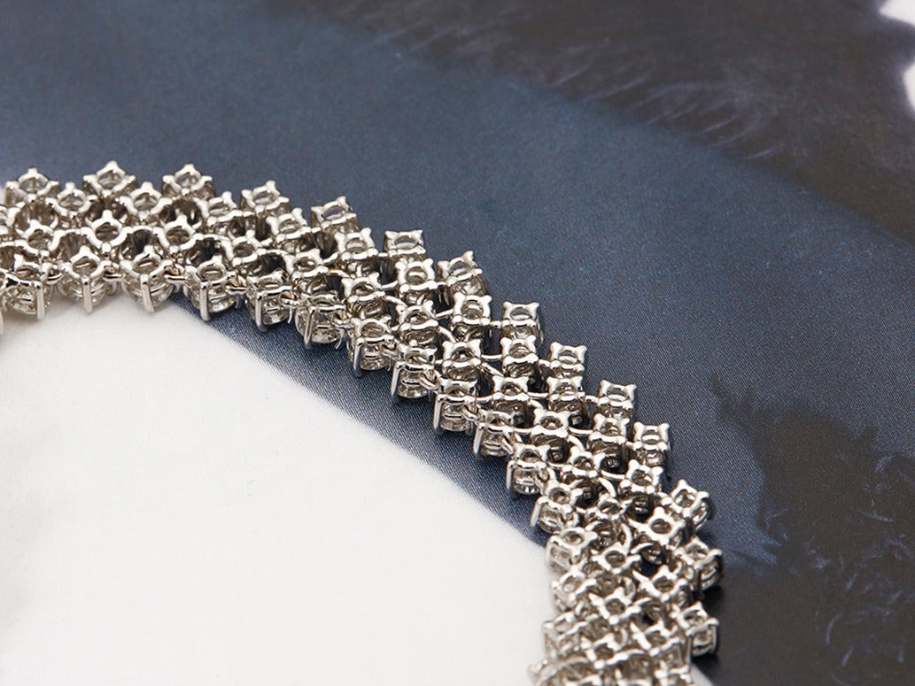Women's Diamond Gold Mesh Link Necklace
