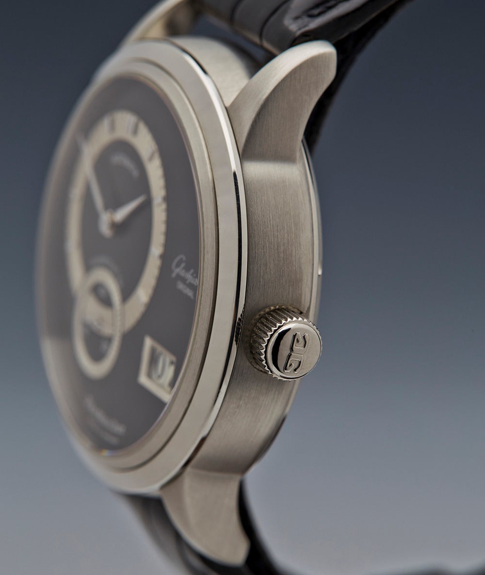 Glashutte Platinum Panomatic Date Limited Edition Wristwatch Ref 9001030304 1