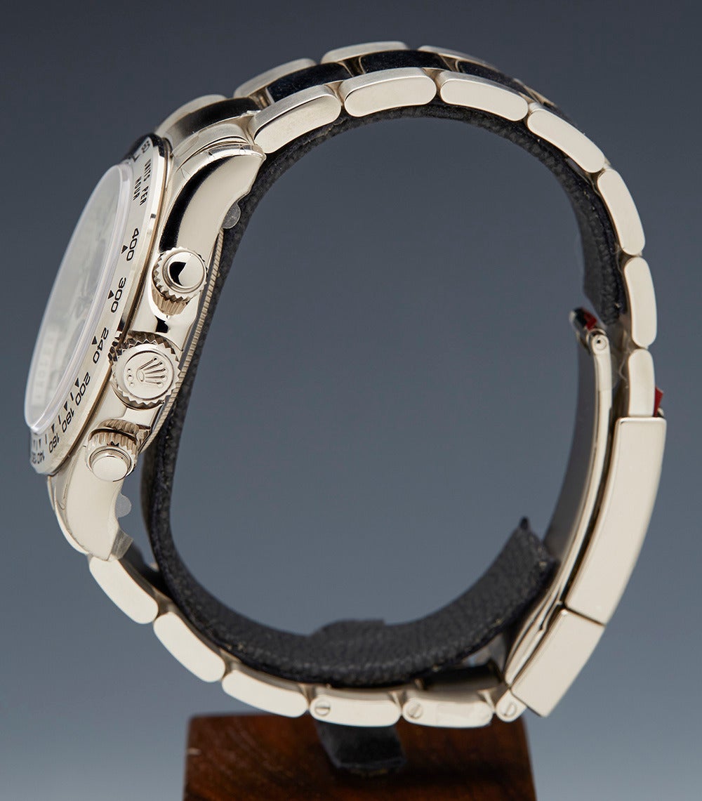 Rolex White Gold Daytona Automatic Wristwatch Ref 116509 1