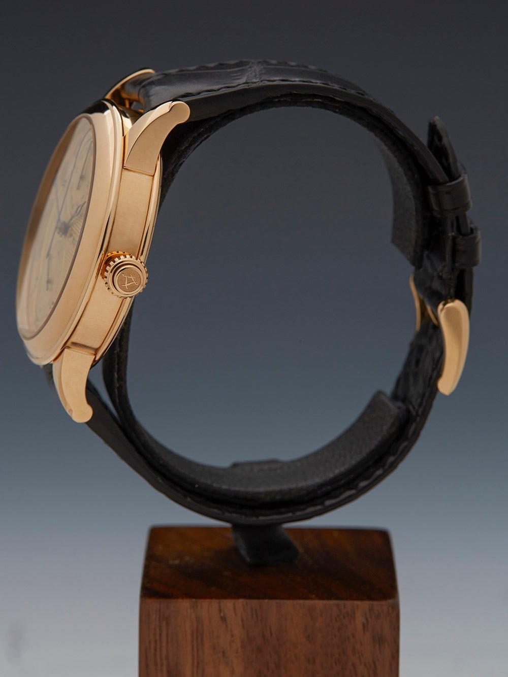 L.Leroy Rose Gold Osmior No. 1827 Monopusher Chronograph Wristwatch Ref LL101-3 1