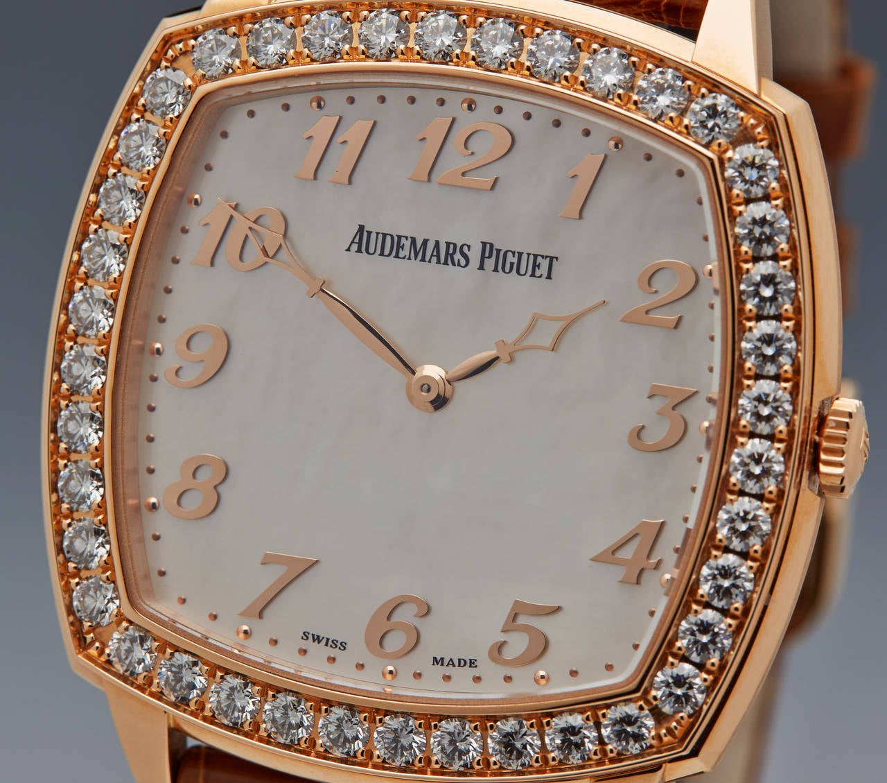 Audemars Piguet Ladies Rose Gold Diamond Tradition Automatic Wristwatch In Excellent Condition In Bishop's Stortford, Hertfordshire