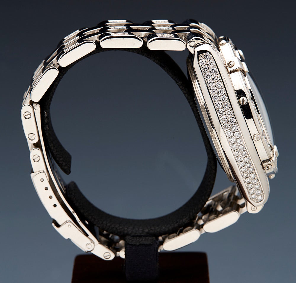 Men's Breitling White Gold Diamond Crosswind Automatic Wristwatch Ref J44355