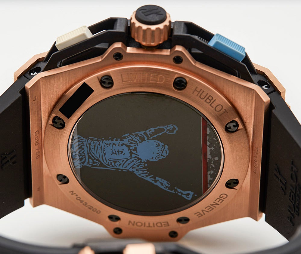 Hublot Rose Gold Ceramic Big Bang King Power Maradona Limited Edition Wristwatch 1