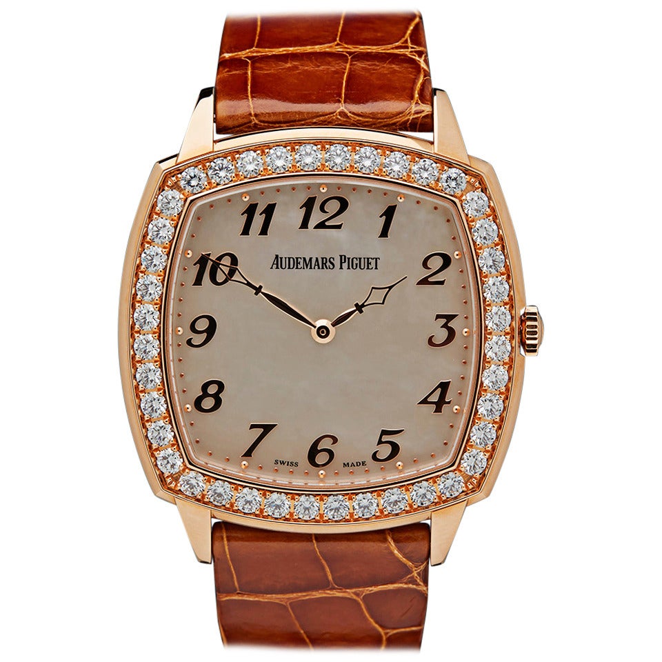 Audemars Piguet Ladies Rose Gold Diamond Tradition Automatic Wristwatch