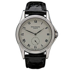 Patek Philippe White Gold Calatrava Wristwatch Ref 5115G-001