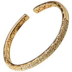 Mappin & Webb Natural Yellow Diamond Pave Gold Bracelet