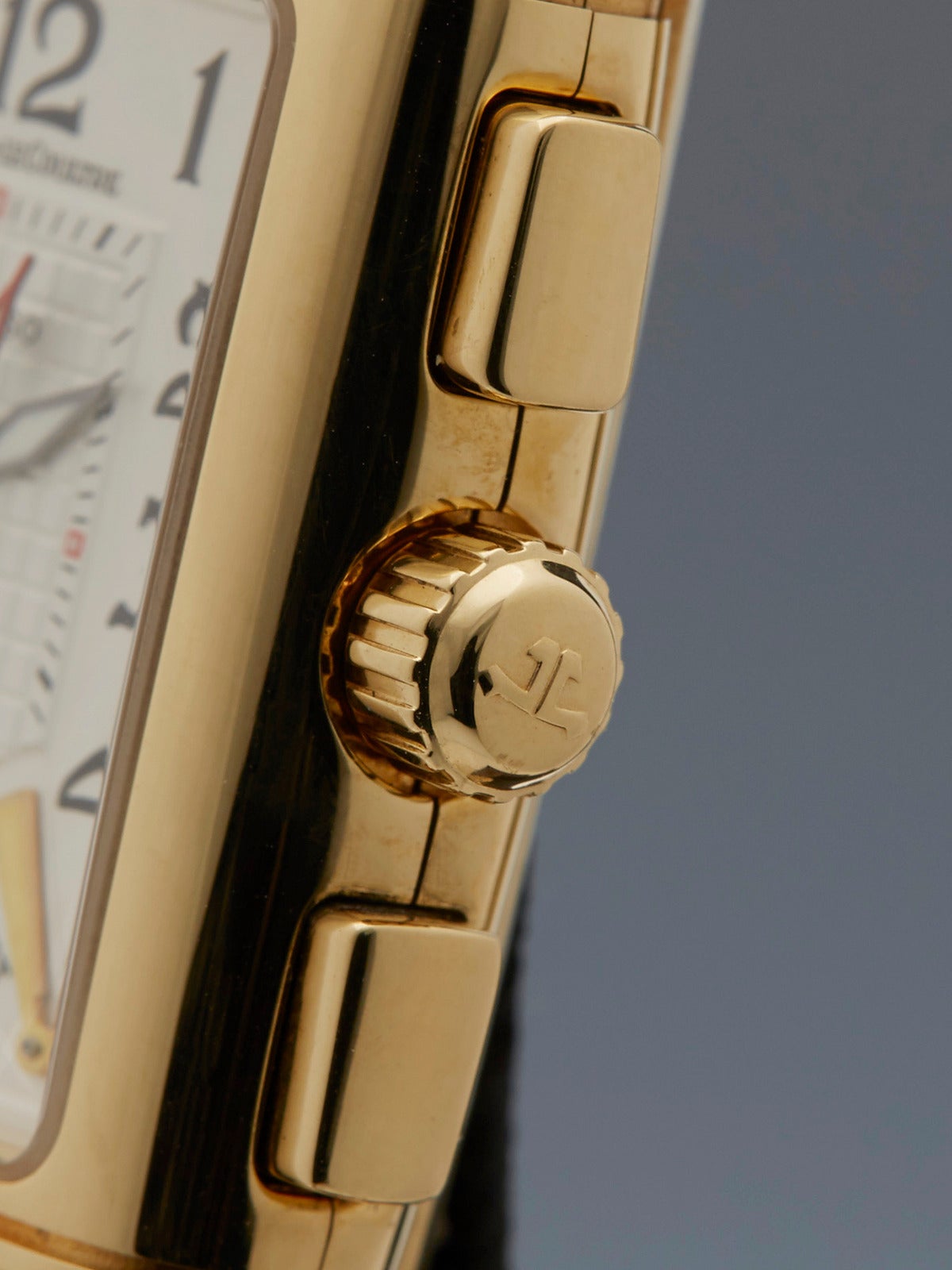 Women's or Men's Jaeger LeCoultre Yellow Gold Reverso Gran'Sport Automatic Wristwatch