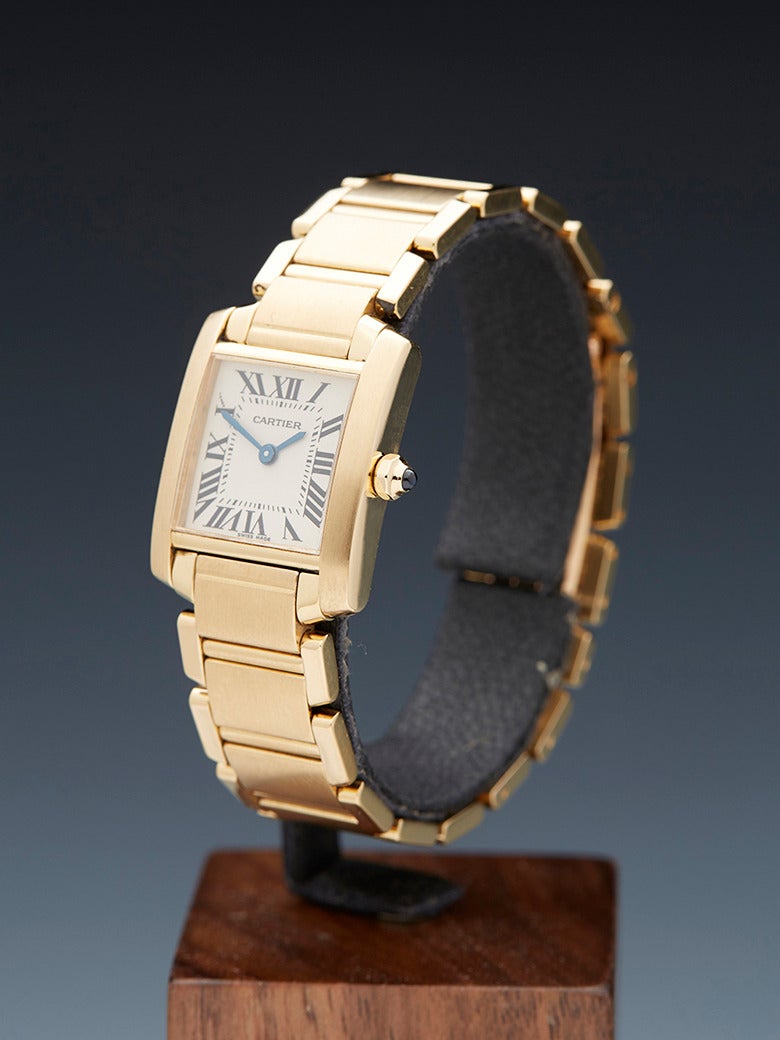 Cartier Yellow Gold Tank Francaise Quartz Wristwatch Ref 2385 at ...