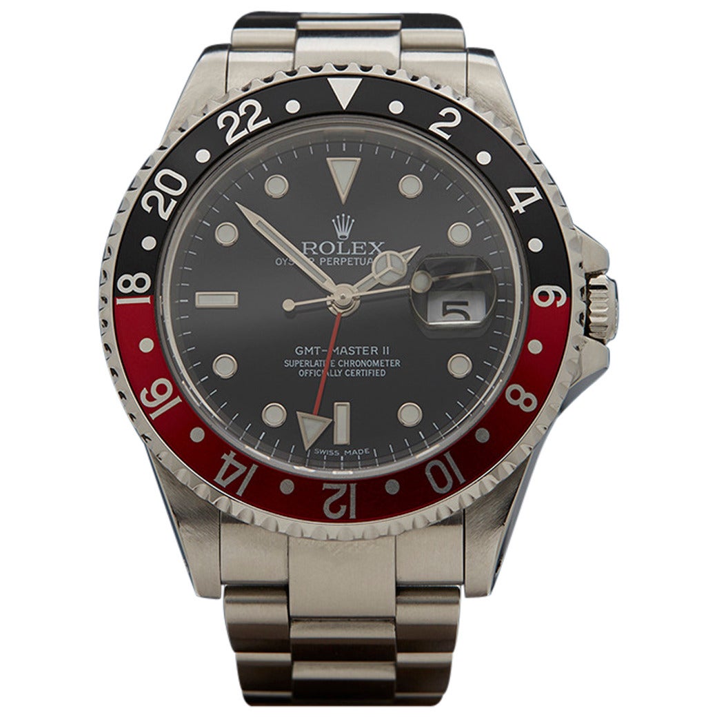 Rolex Stainless Steel GMT-Master II Automatic Wristwatch Ref 16710