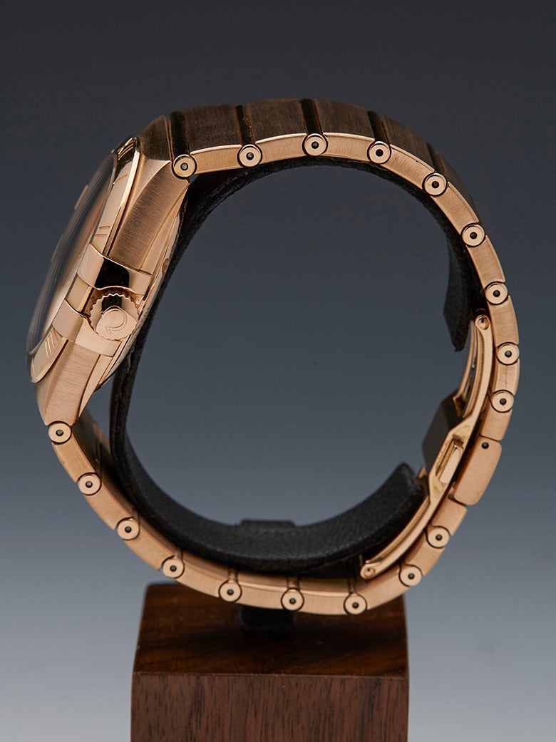 Omega Rose Gold Diamond Constellation Automatic Wristwatch 1