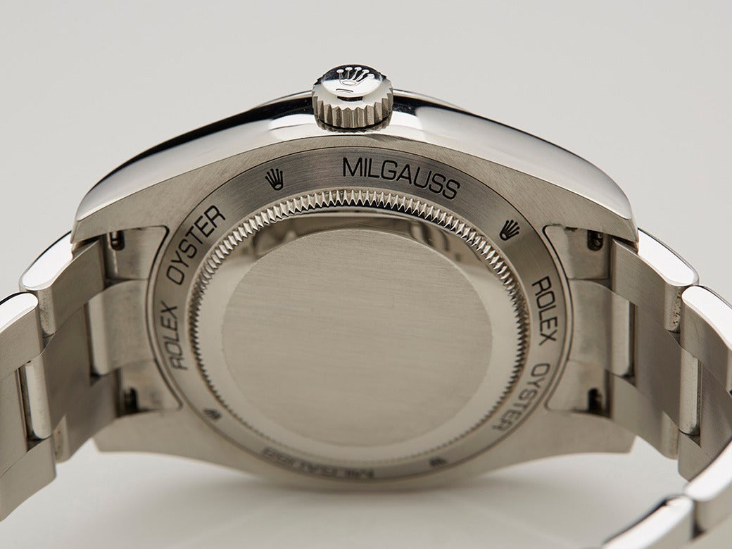 Rolex Stainless Steel Milgauss Automatic Wristwatch Ref 116400GV 4