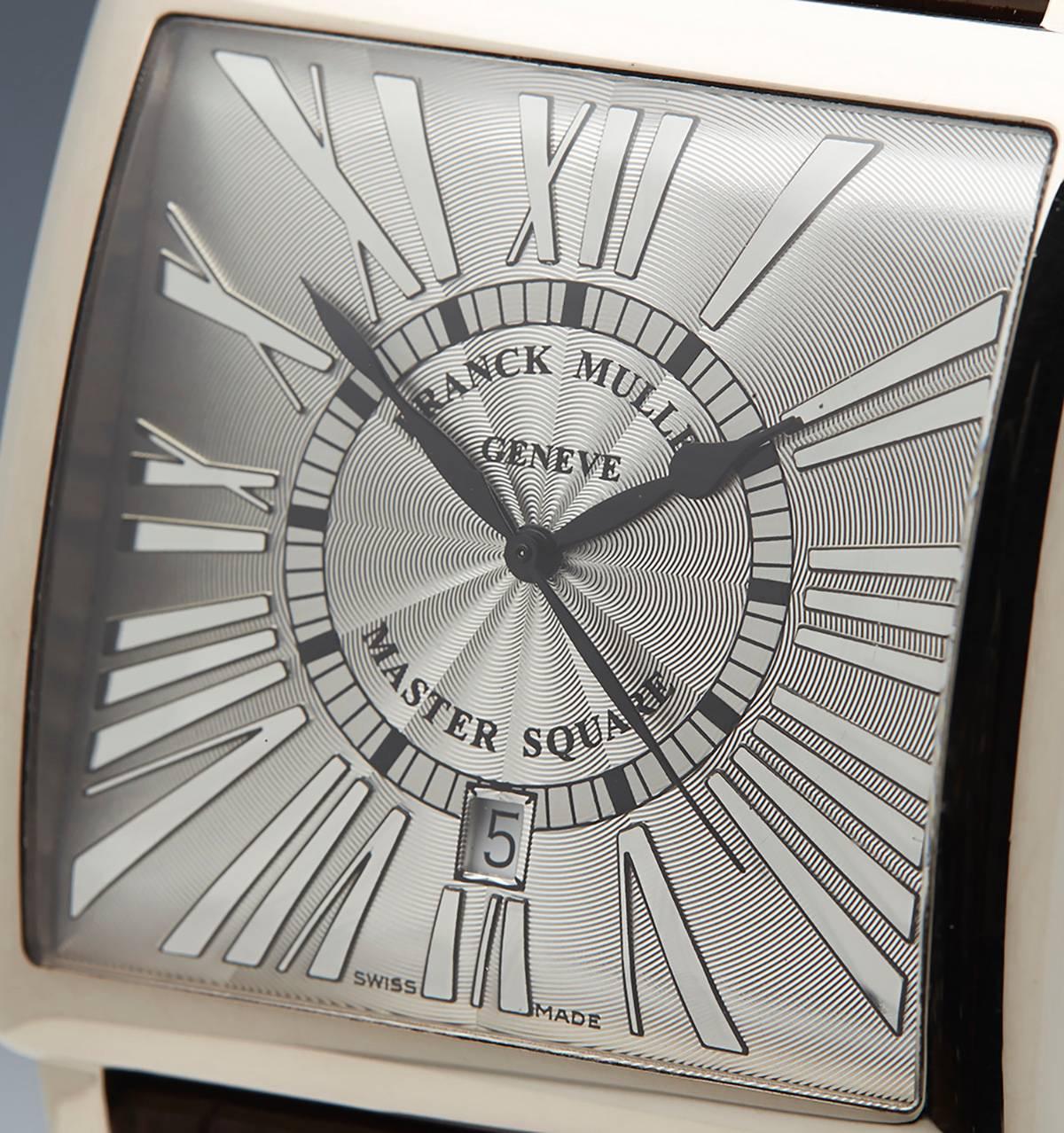 Modern Franck Muller White Gold Master Square Automatic Wristwatch