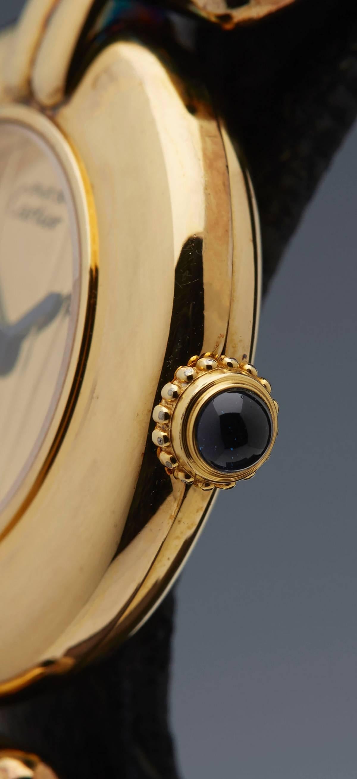 Women's Cartier Yellow Gold Plated Sterling Silver Must De Cartier Ronde Wristwatch