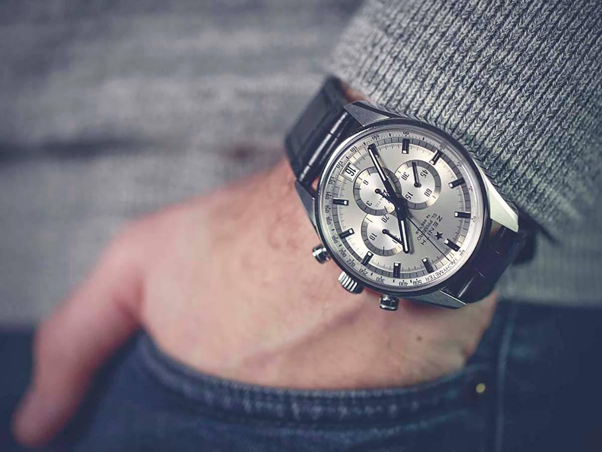 Zenith Stainless Steel El Primero 36, 000 VPH Chronograph Automatic Wristwatch 6