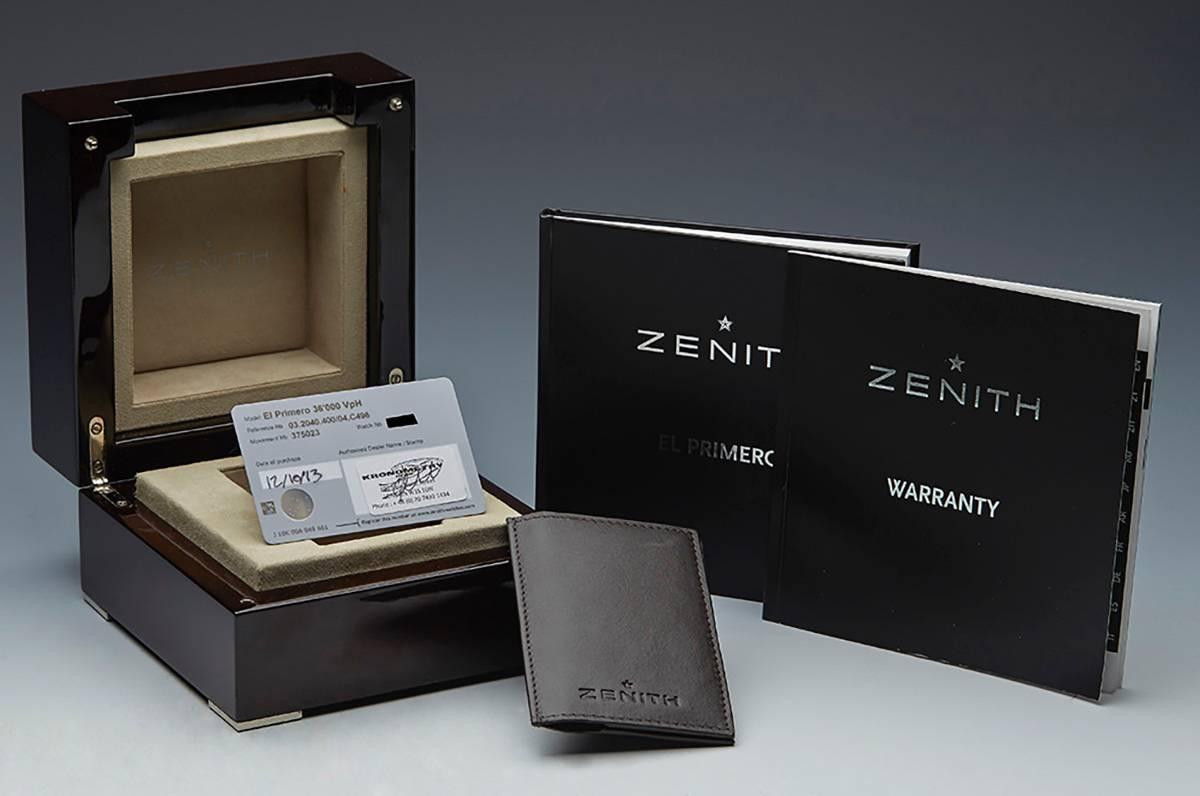 Zenith Stainless Steel El Primero 36, 000 VPH Chronograph Automatic Wristwatch 5