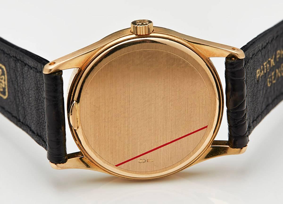 Patek Philippe Yellow Gold Calatrava Wristwatch Ref 3796D 1