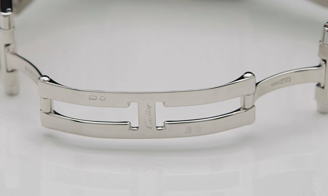 Women's Cartier White Gold Tank Francaise Automatic Wristwatch Ref W50011S3