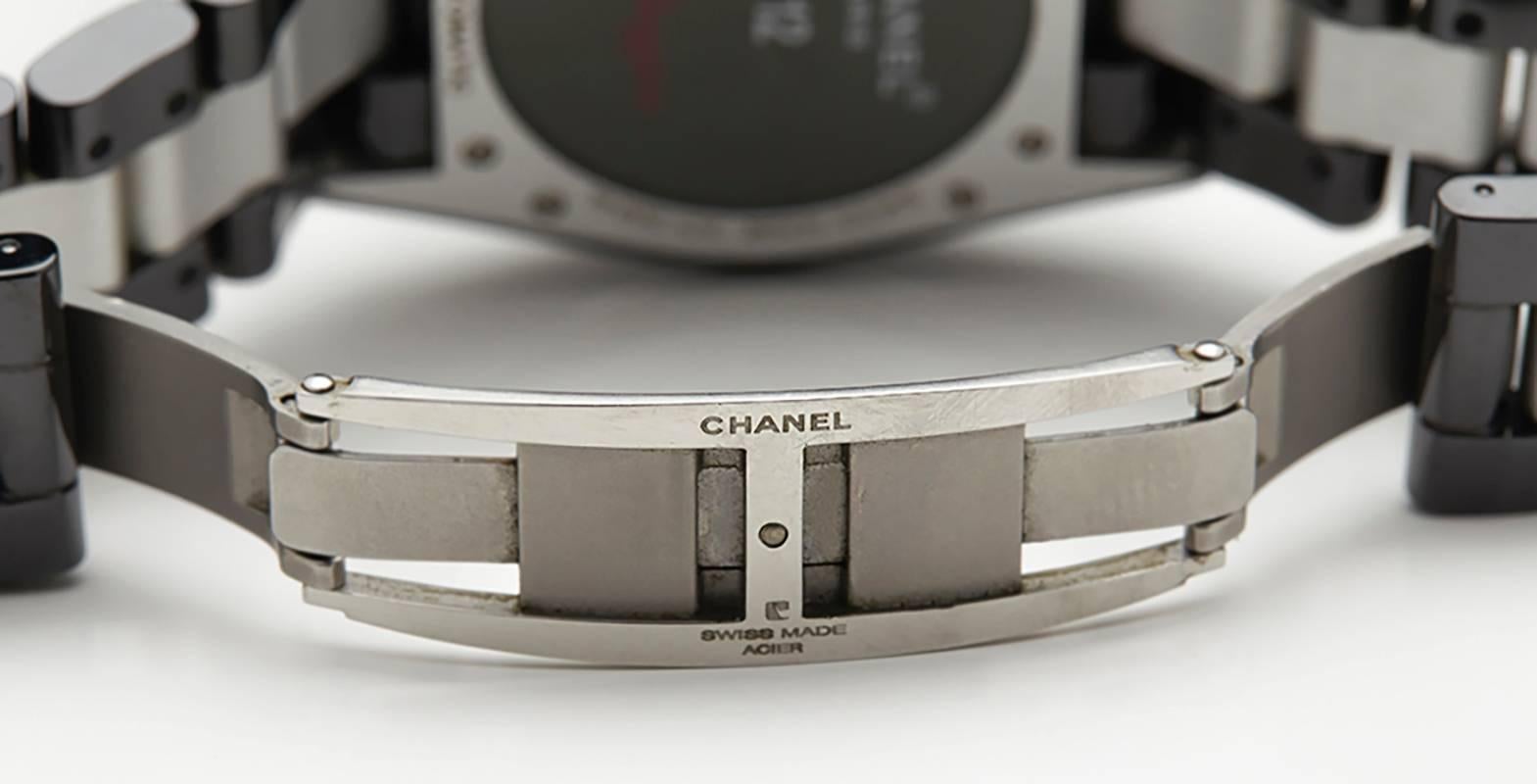Chanel Stainless Steel Black Ceramic J12 Superleggera Chronograph Wristwatch  2