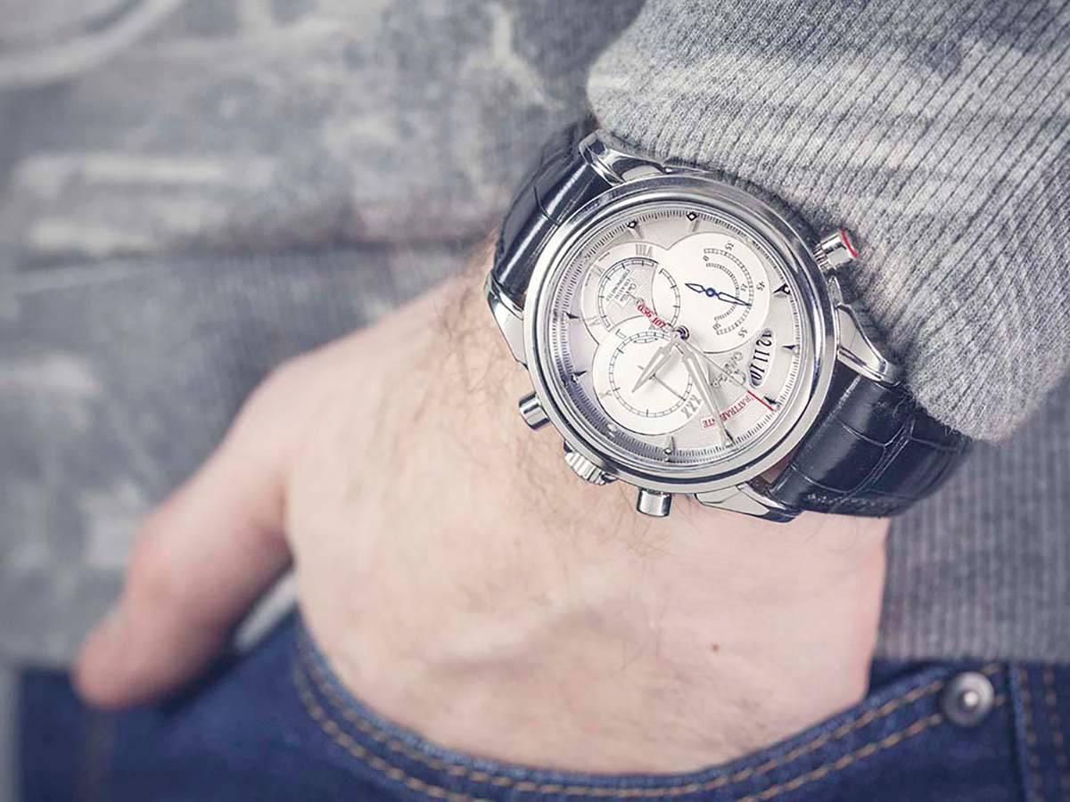 Omega Platinum De Ville Rattrapante Chronograph Automatic wristwatch 3