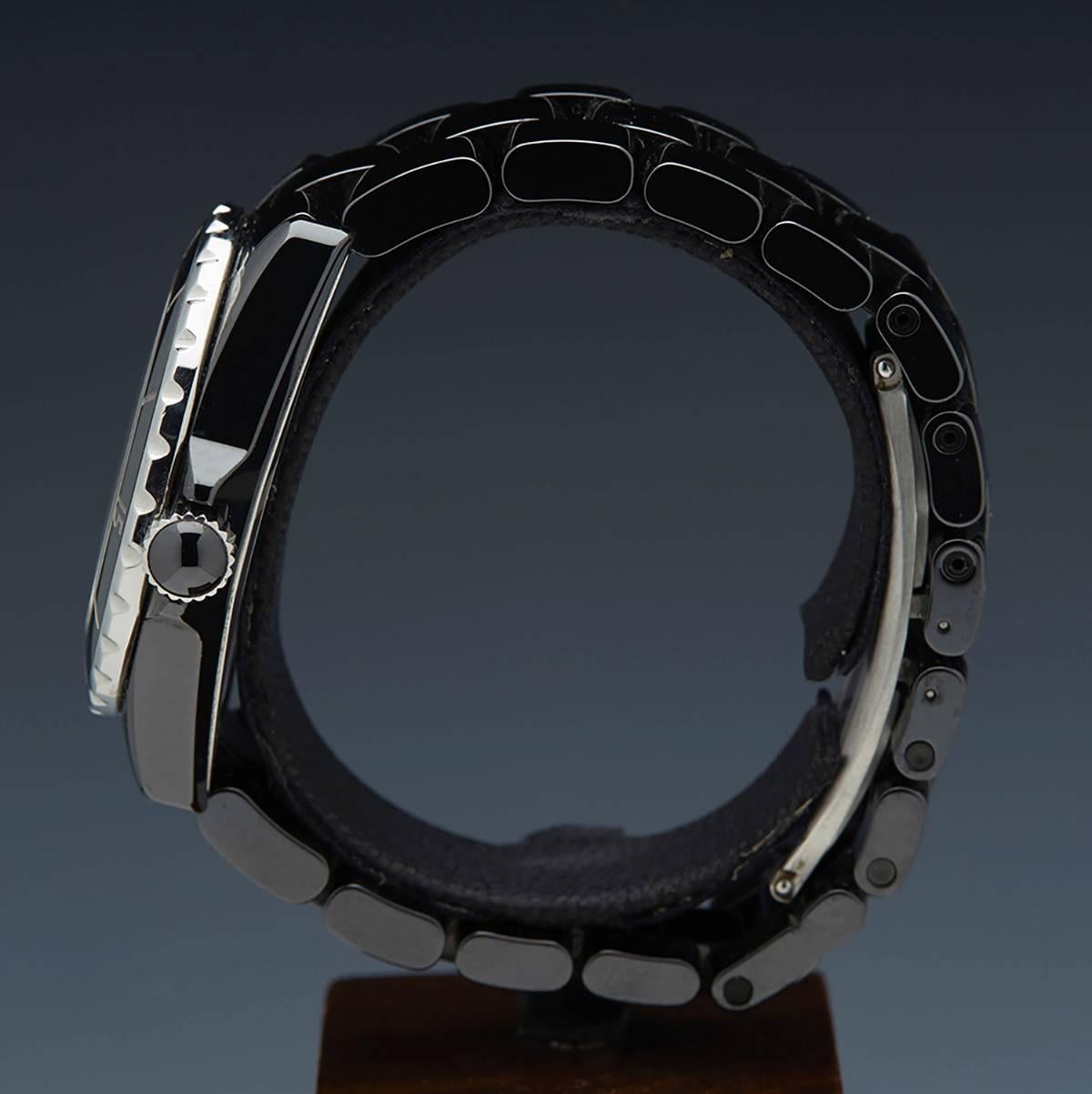 2006 Chanel Black Ceramic/Stainless Steel Unisex Watch H0685 3