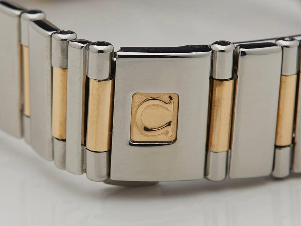 Omega Lady's Yellow Gold Stainless Steel Constellation Quartz Wristwatch 4