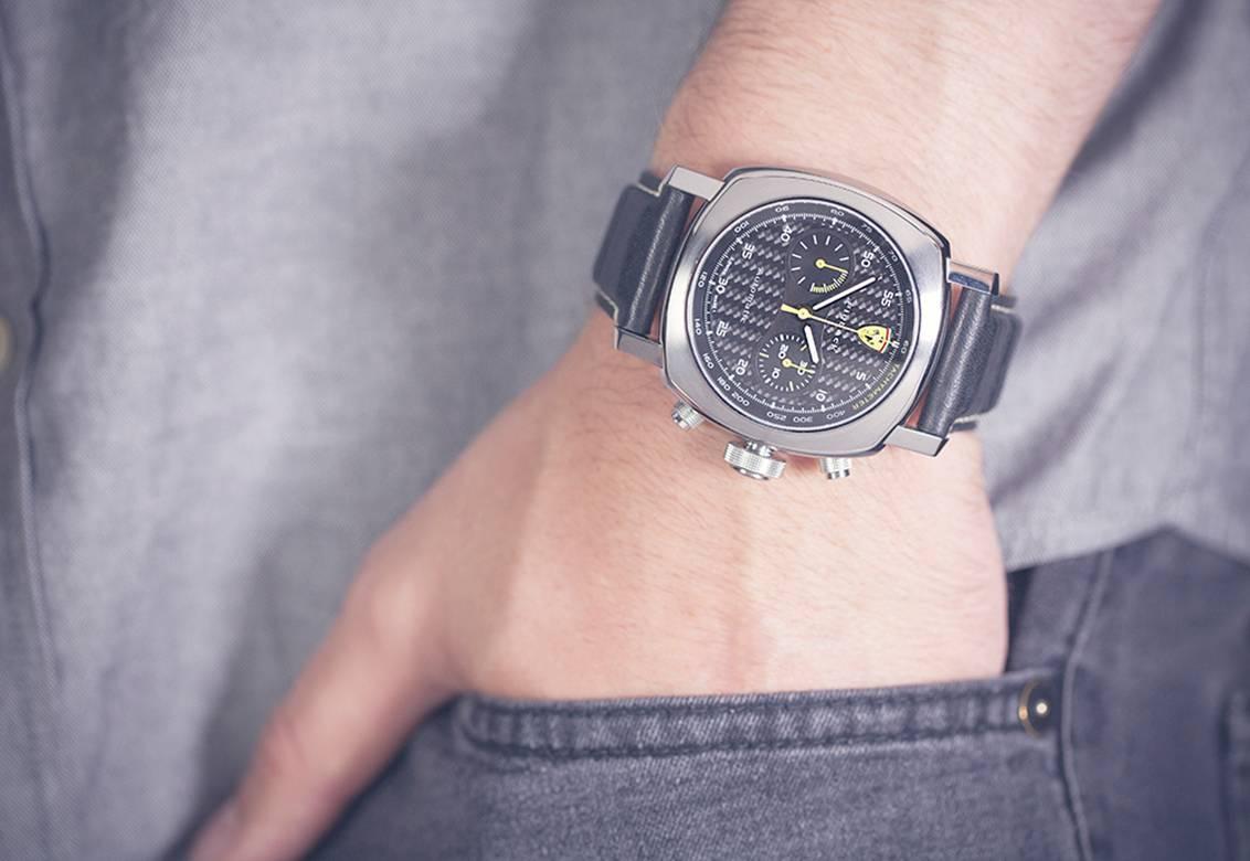 Panerai Stainless Steel Ferrari Flyback Chronograph Automatic Wristwatch 6
