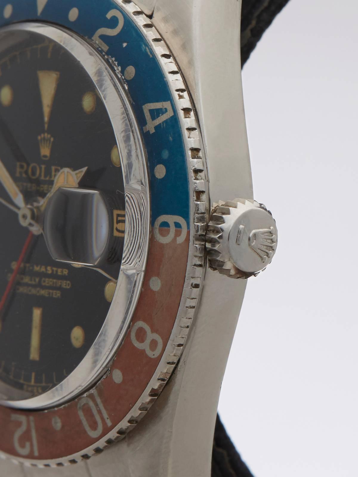 Men's Rolex GMT-Master Pepsi Gloss Gilt Gents 6542 Watch