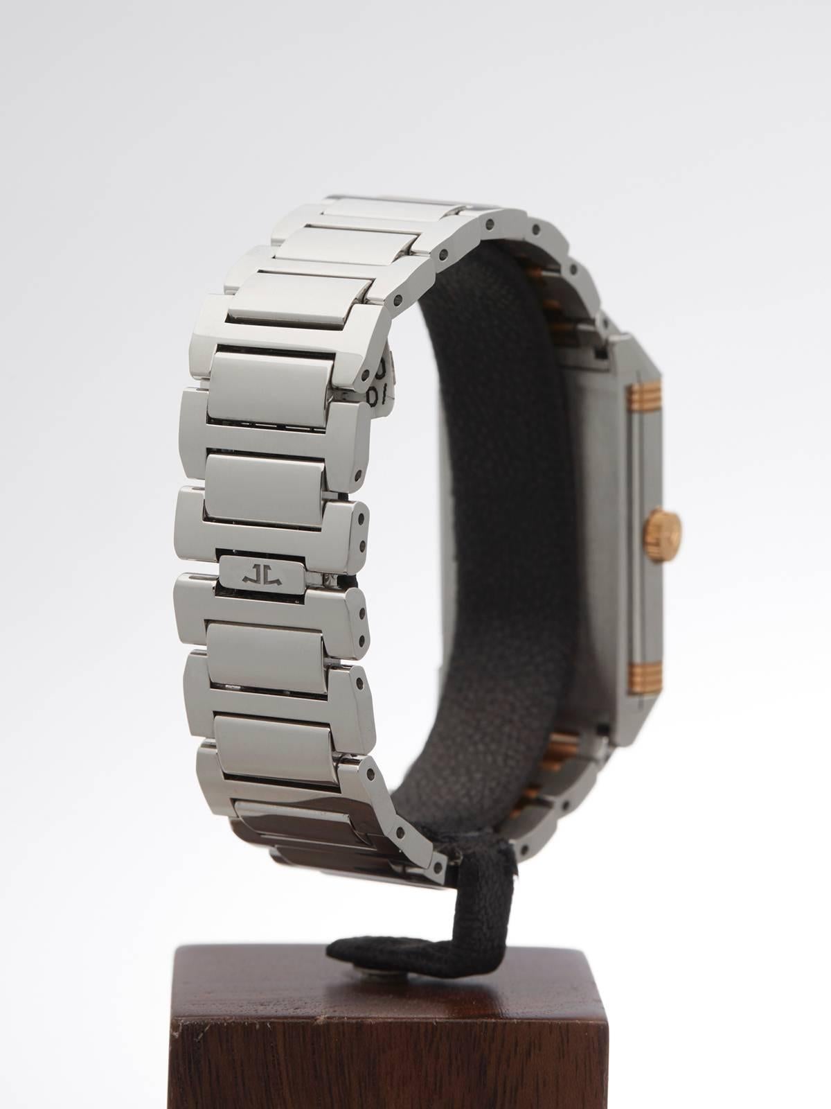 Jaeger-LeCoultre Rose Gold Stainless Steel Reverso Ultra Thin Grande Wristwatch 4