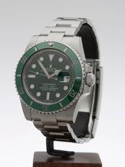 Rolex Stainless Steel Submariner Green Dial Automatic Wristwatch Ref W3556