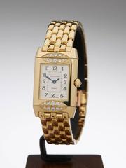 Jaeger-LeCoultre Ladies Yellow Gold Diamond Mechanical Reverso Wristwatch