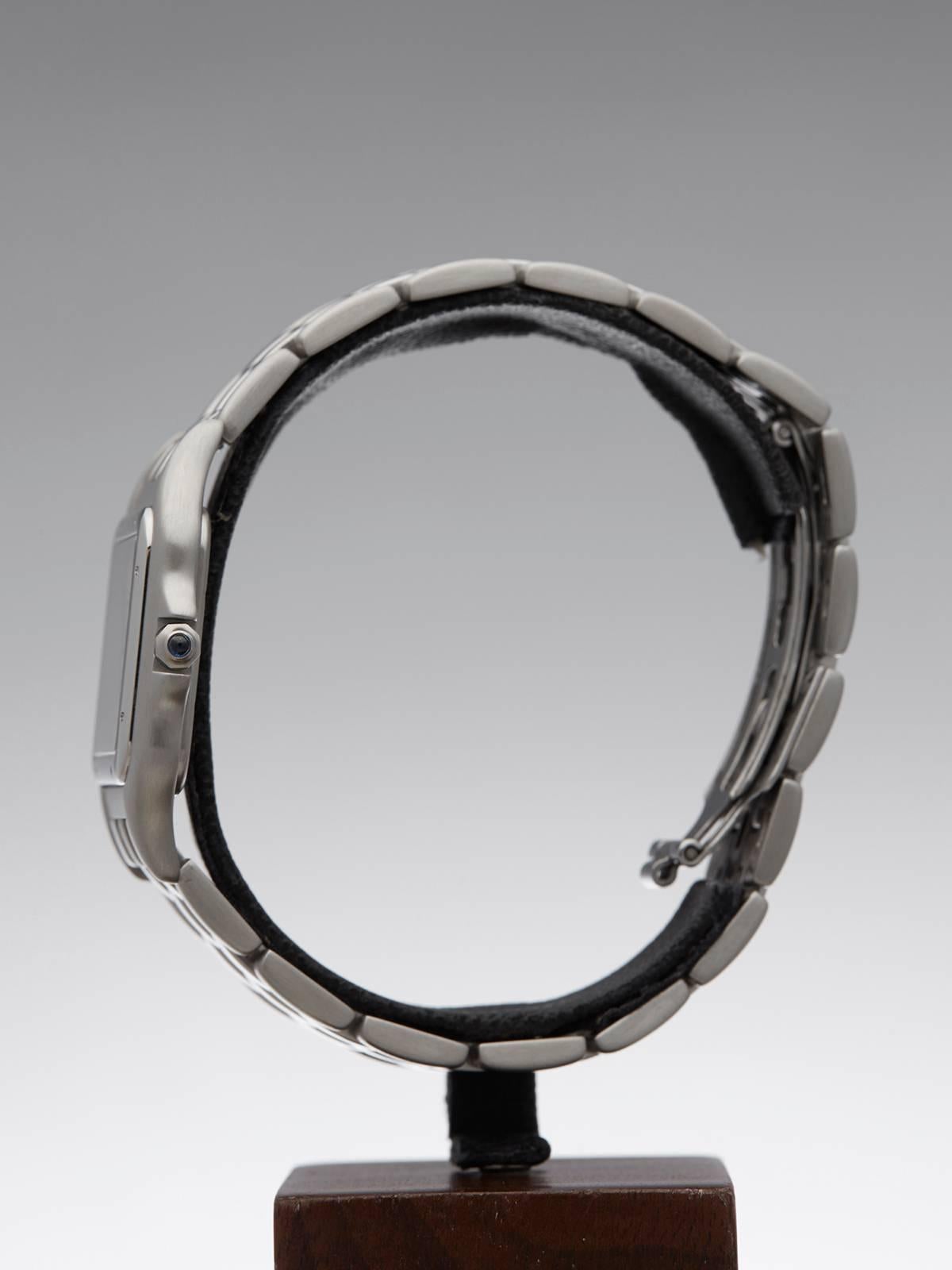 Cartier Stainless Steel White Roman Dial Panthere Quartz Wristwatch Ref W3284 1