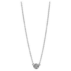 Tiffany & Co. Platinum Elsa Peretti Diamonds by the Yard Single Diamond Pendant