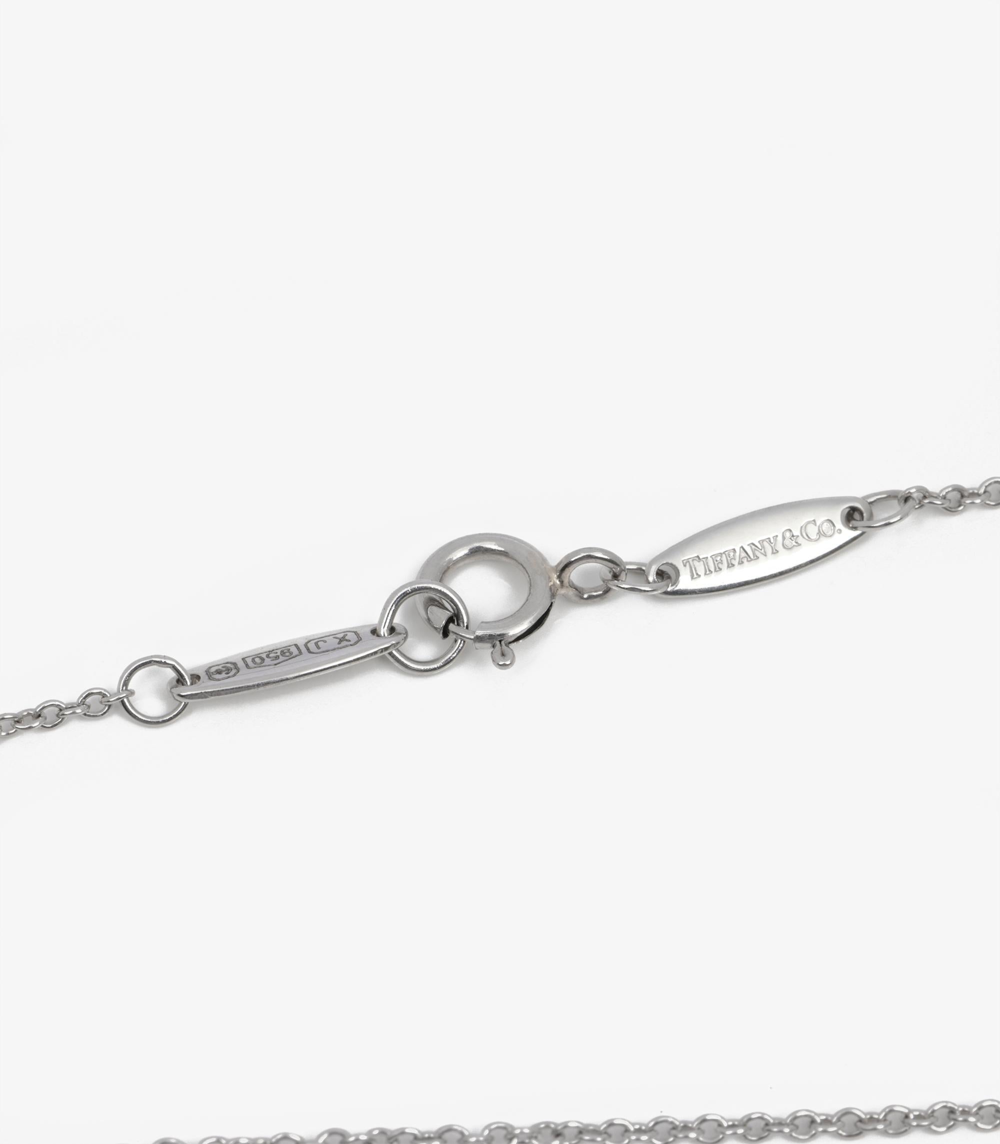 Tiffany & Co. Pendentif diamant unique en platine Elsa Peretti Diamonds by the Yard Excellent état - En vente à Bishop's Stortford, Hertfordshire
