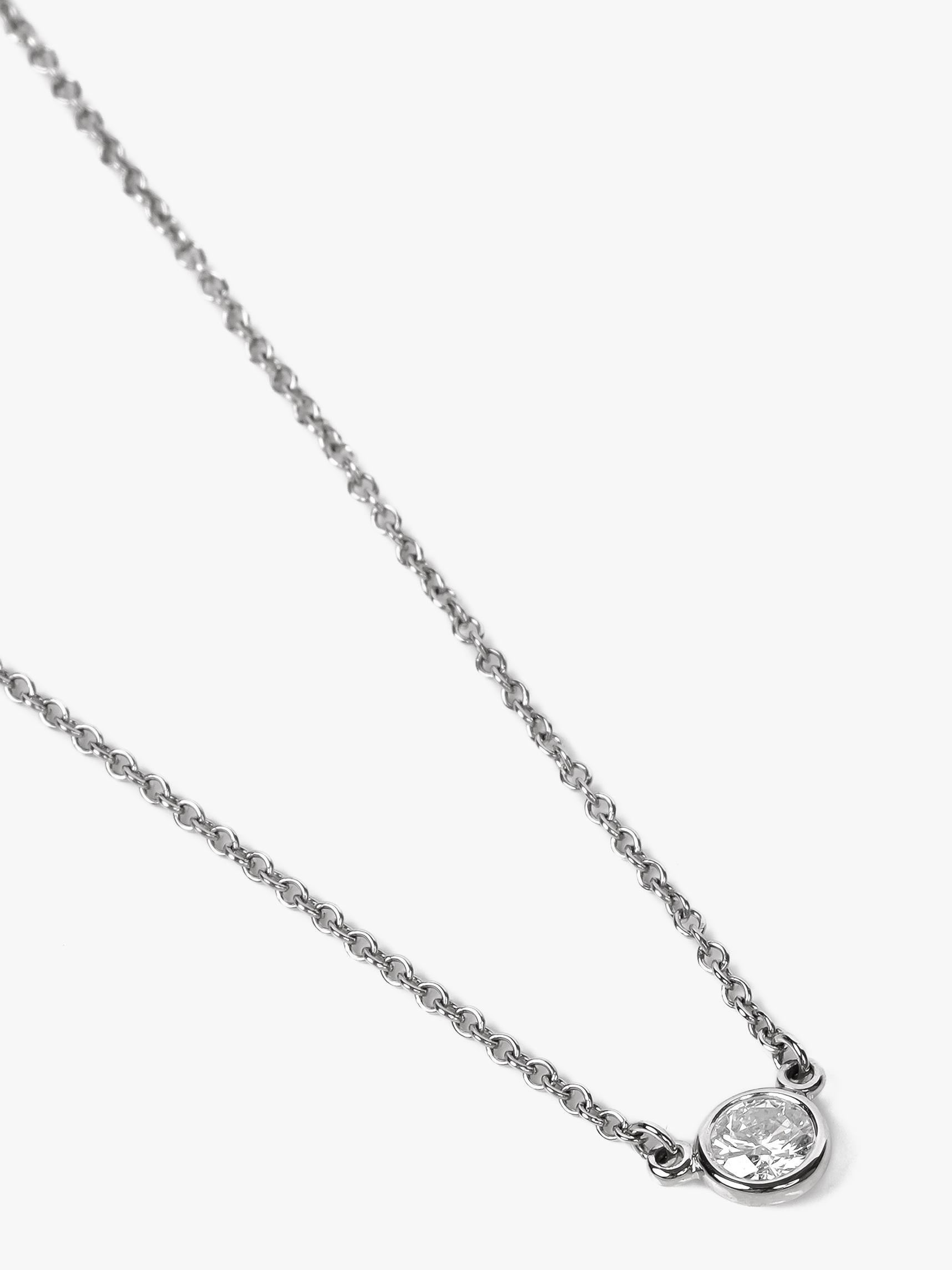 Taille ronde Tiffany & Co. Collier de diamants en platine à l'unité en vente