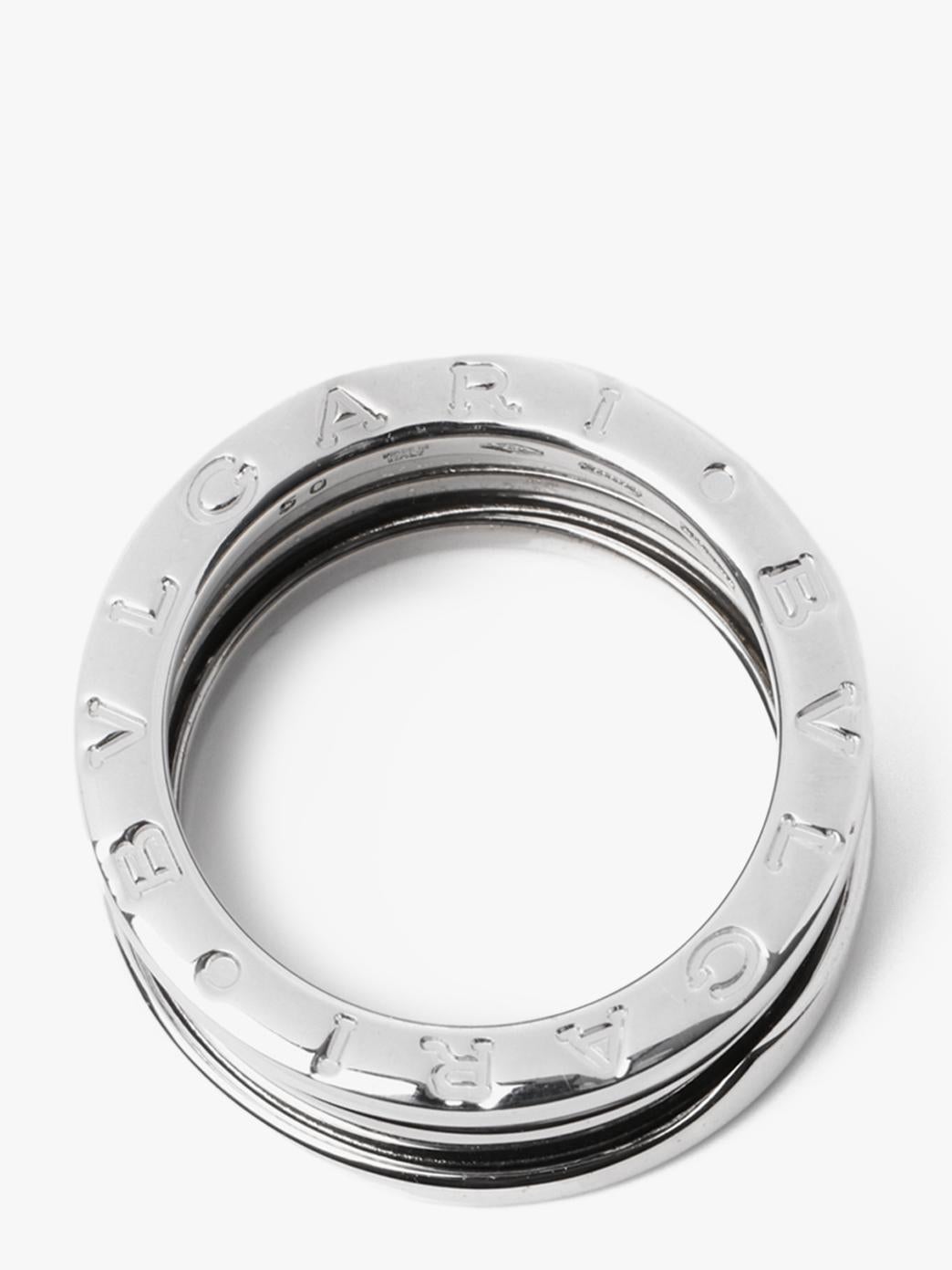 Bulgari 18ct Weißgold Drei Reihen B.zero1 Ring im Angebot 1