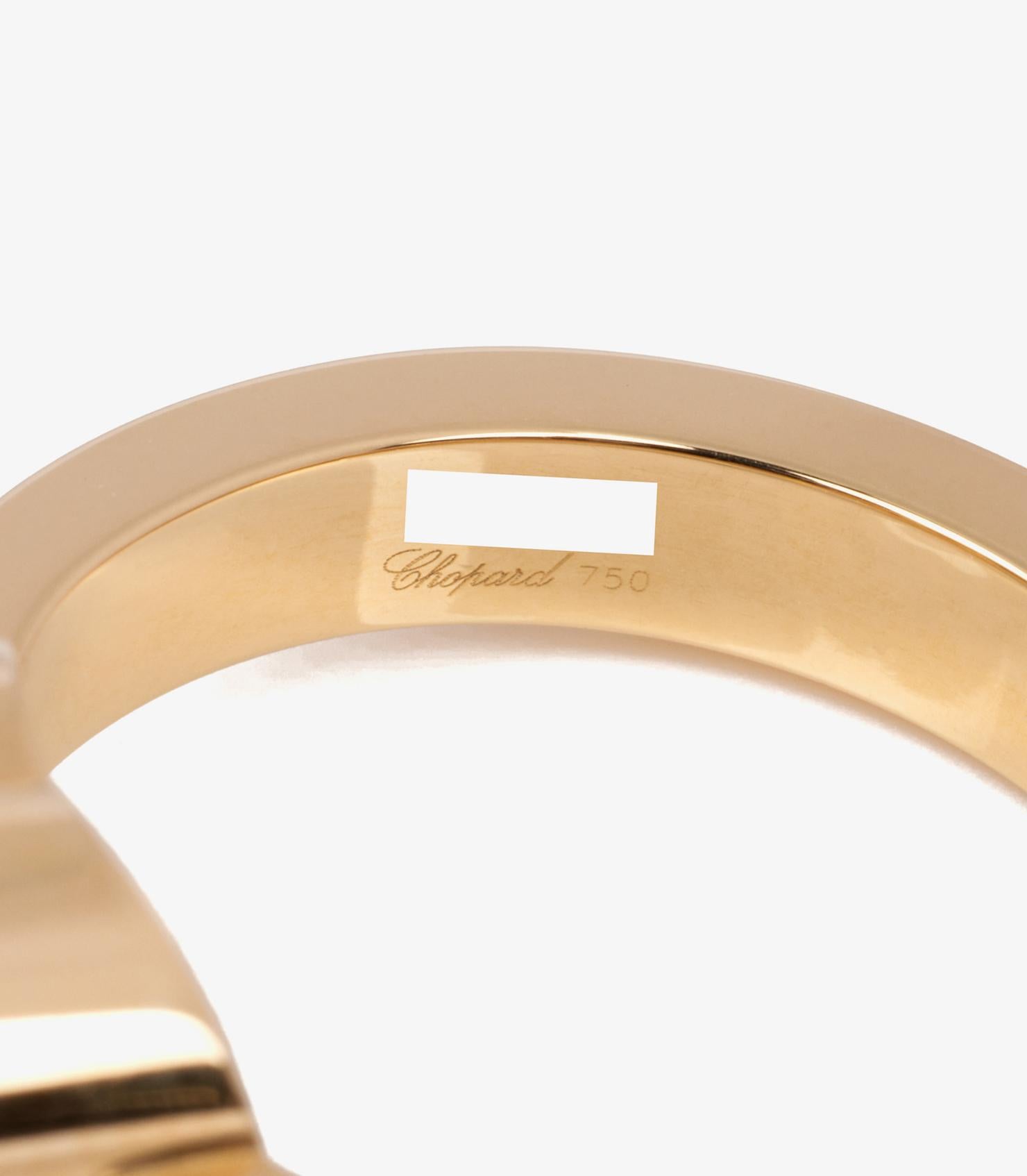 Chopard Bague en or jaune 18ct sertie de diamants Happy Diamonds Heart Design/One en vente 1