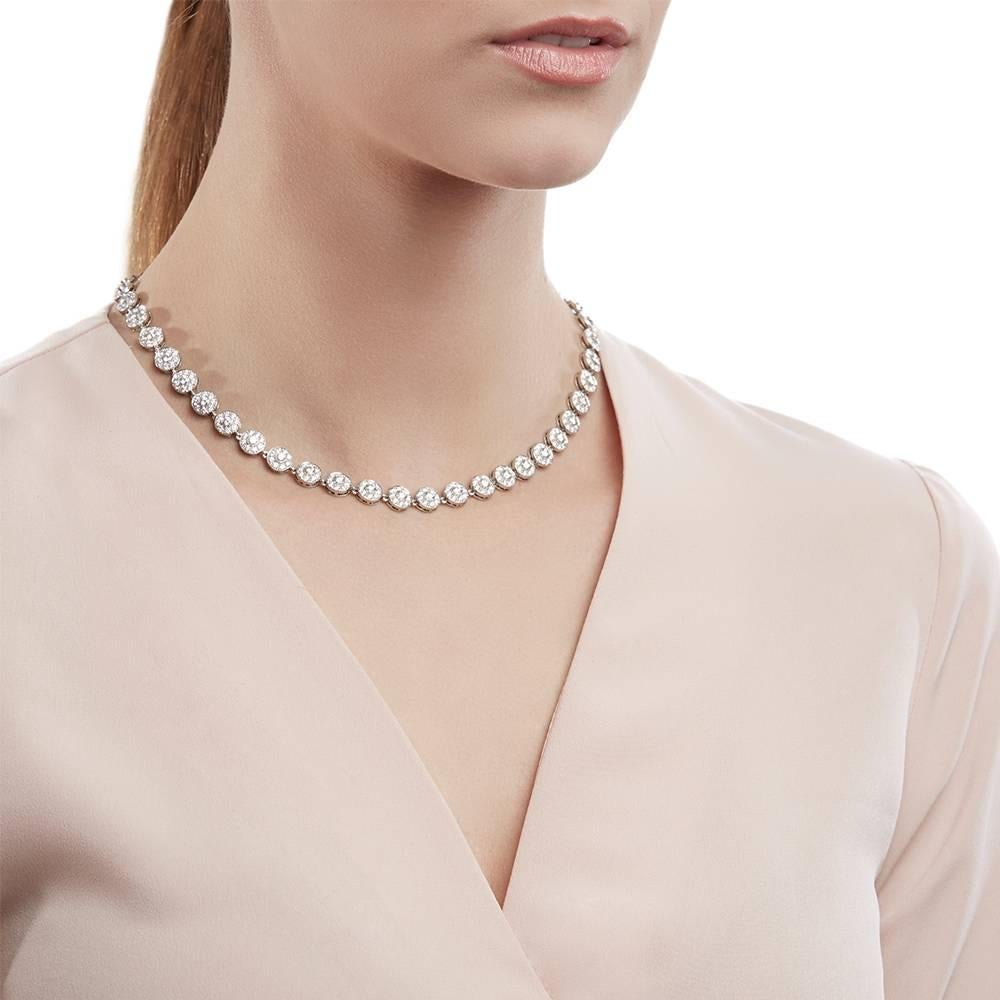 Tiffany & Co. Platinum 9.20 Carat Round Brilliant Cut Diamond Circlet Necklace 3
