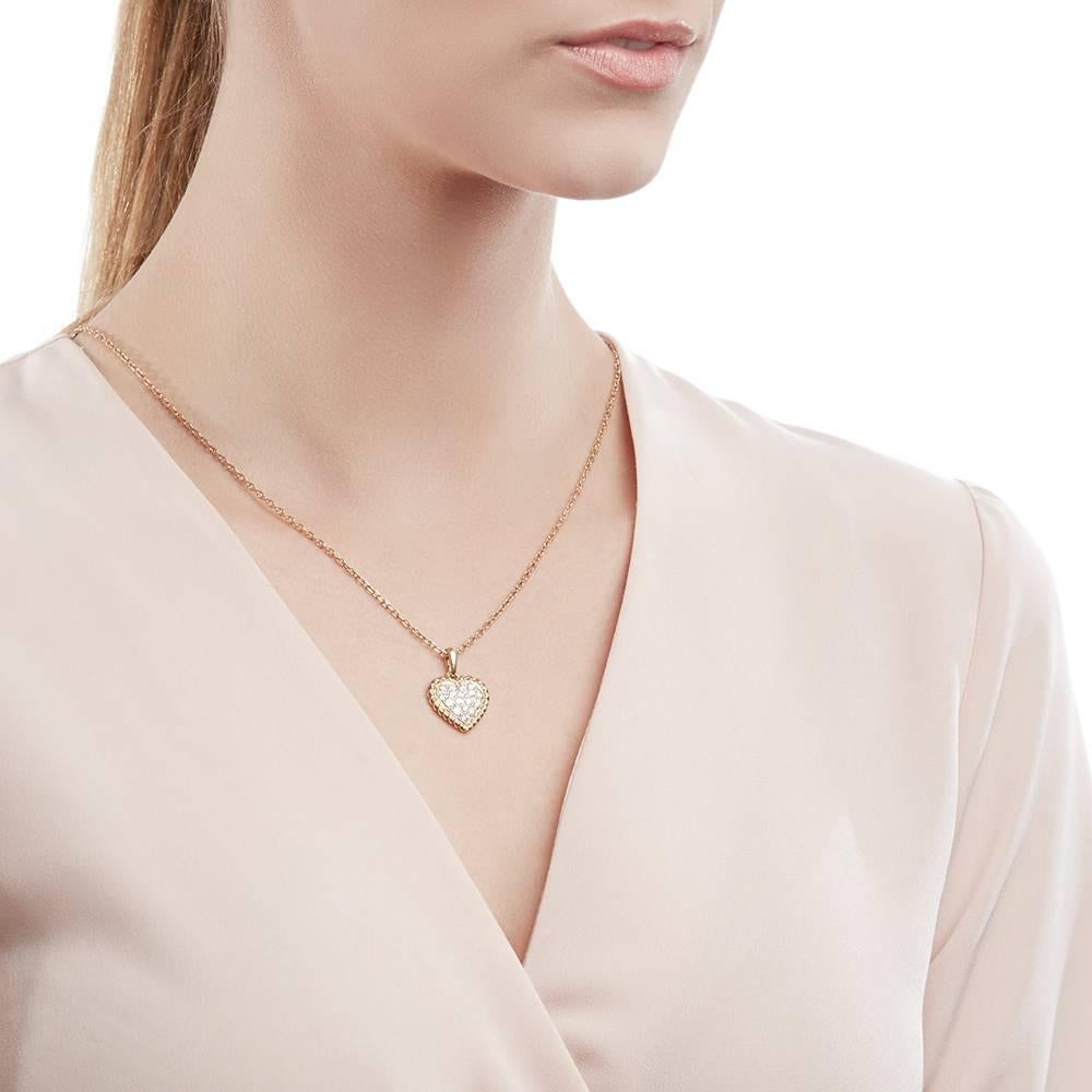 Van Cleef & Arpels Diamond Gold Heart Necklace 3